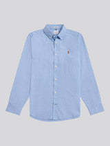 Mens Peached Oxford Shirt Blue Yonder