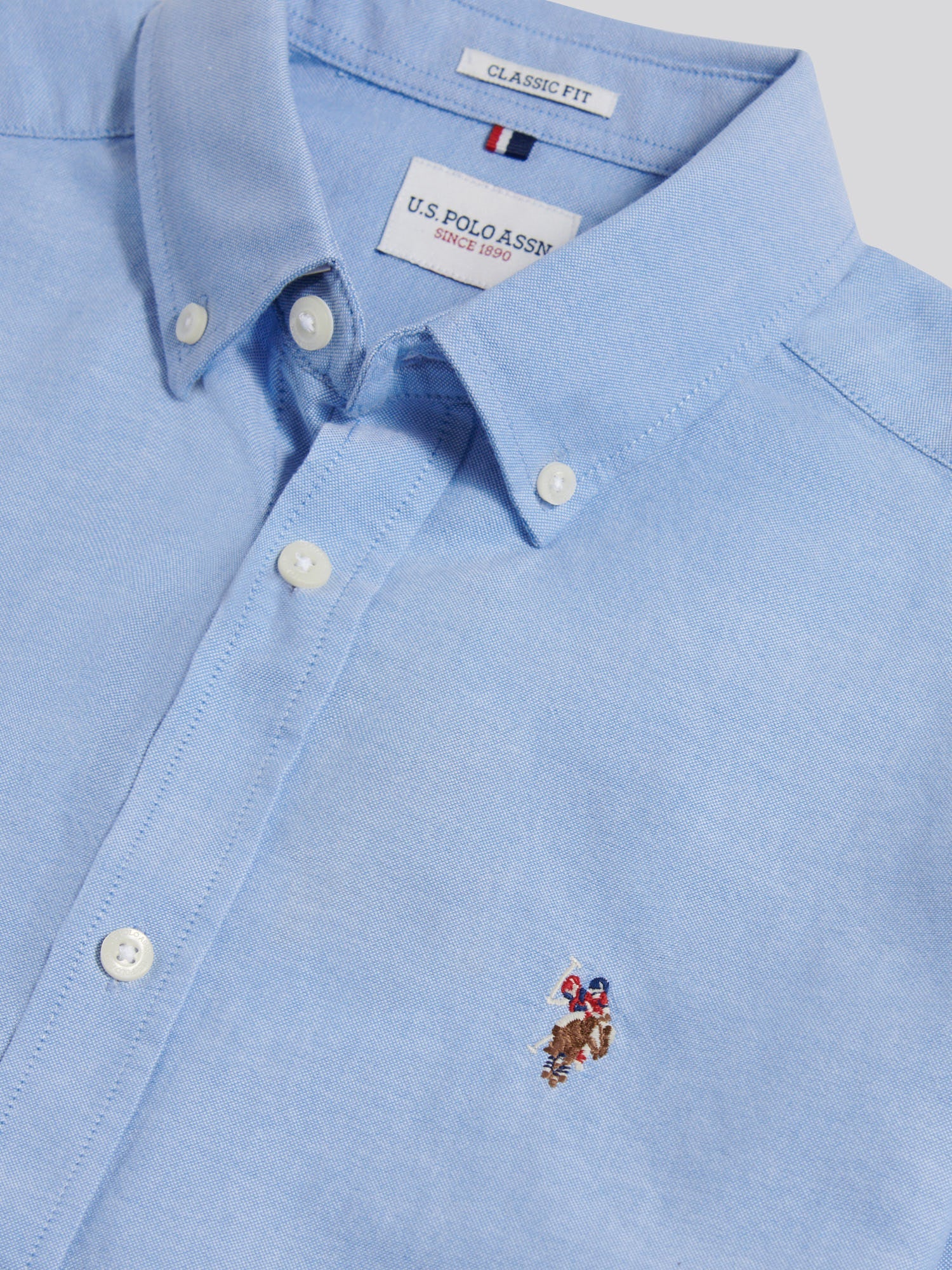Mens Peached Oxford Shirt Blue Yonder