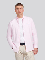 Mens Peached Oxford Shirt Orchid Pink