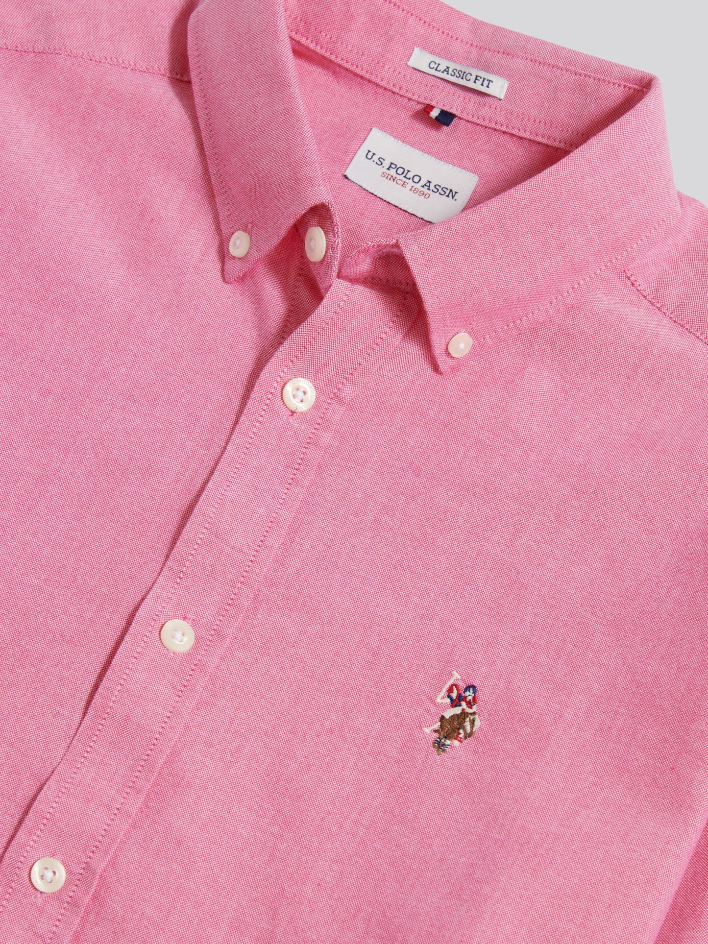 Mens Peached Oxford Shirt Chateau Rose
