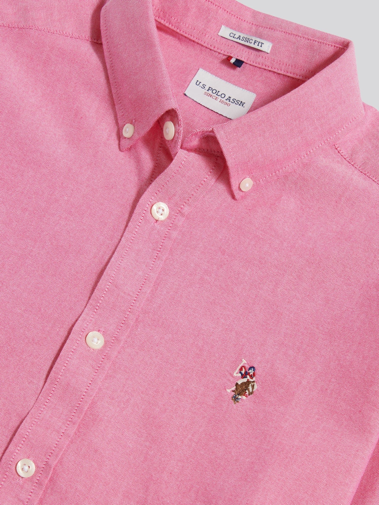 Mens Peached Oxford Shirt Chateau Rose