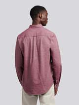 Mens Peached Oxford Shirt Grape Wine