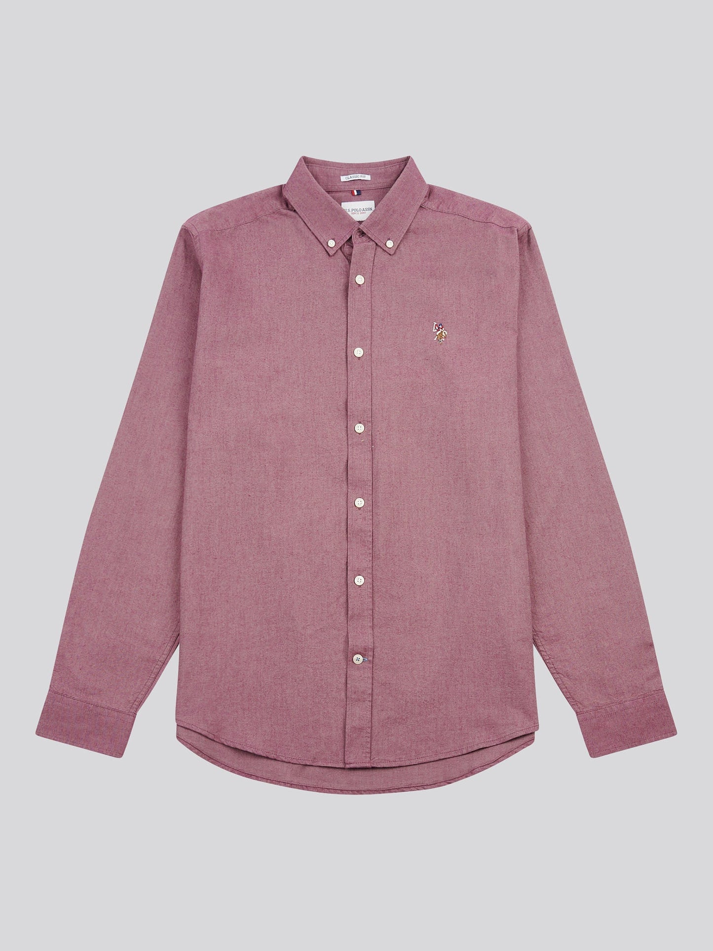 Mens Peached Oxford Shirt Grape Wine