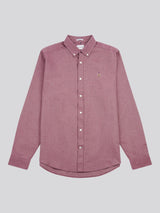 Mens Peached Oxford Shirt Grape Wine