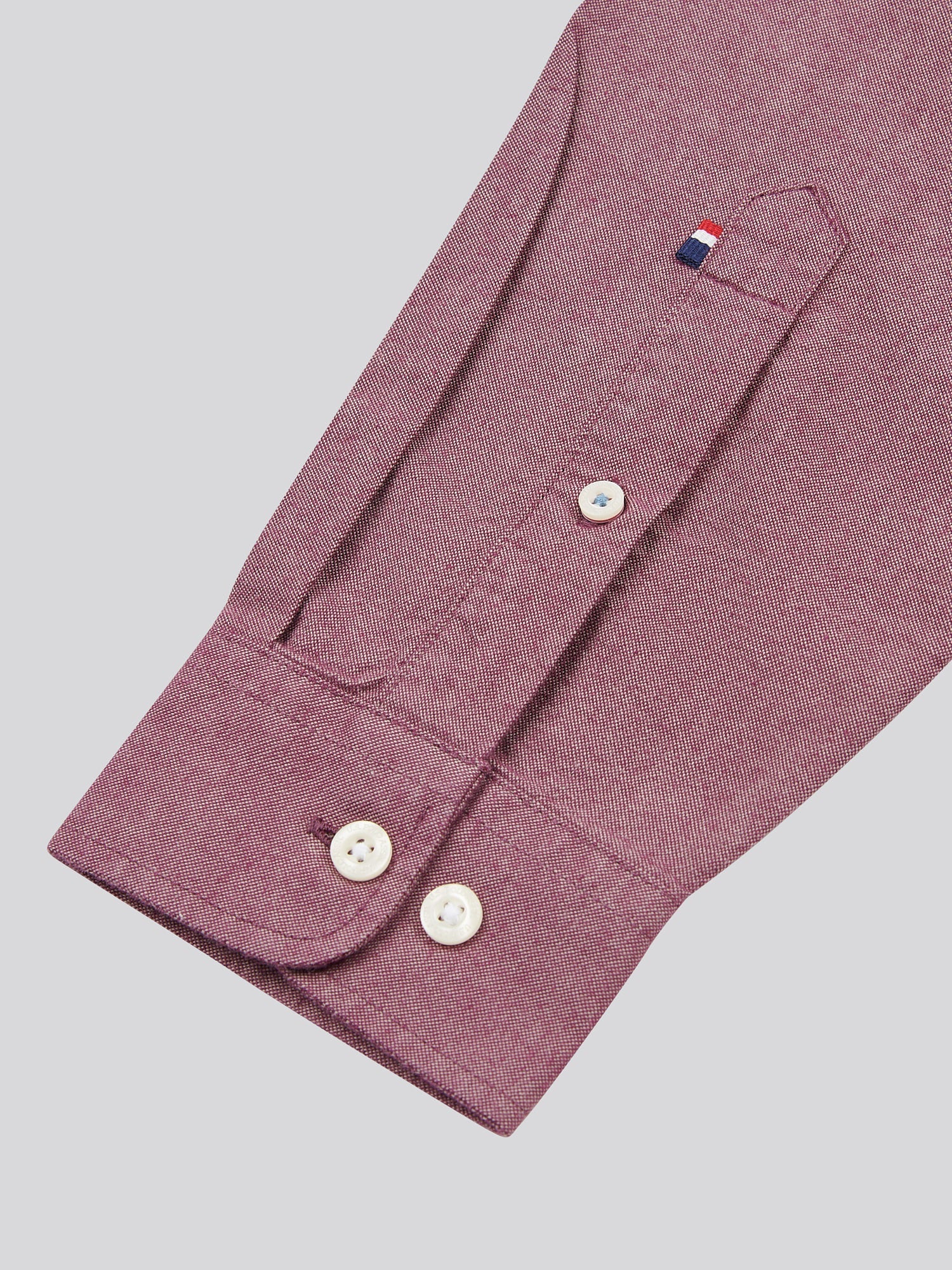 Mens Peached Oxford Shirt Grape Wine