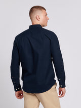 Mens Peached Oxford Shirt Dark Sapphire Navy