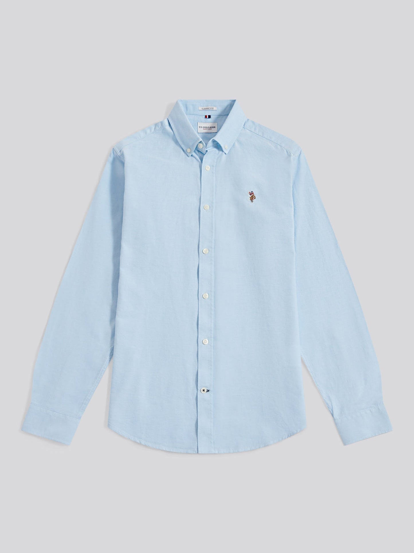 Mens Peached Oxford Shirt Ice Blue