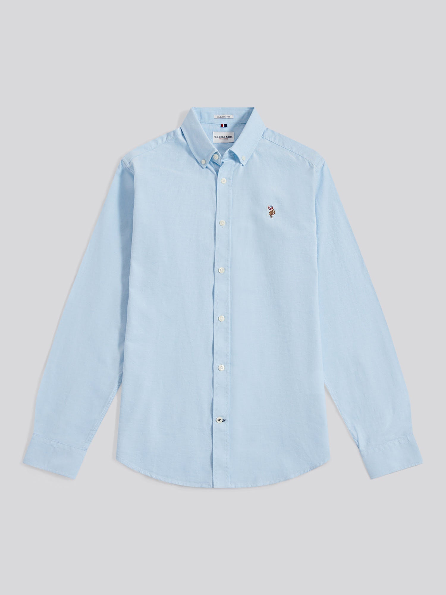 Mens Peached Oxford Shirt Ice Blue