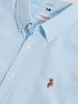 Mens Peached Oxford Shirt Ice Blue