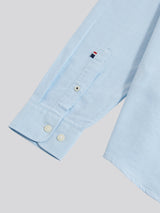 Mens Peached Oxford Shirt Ice Blue