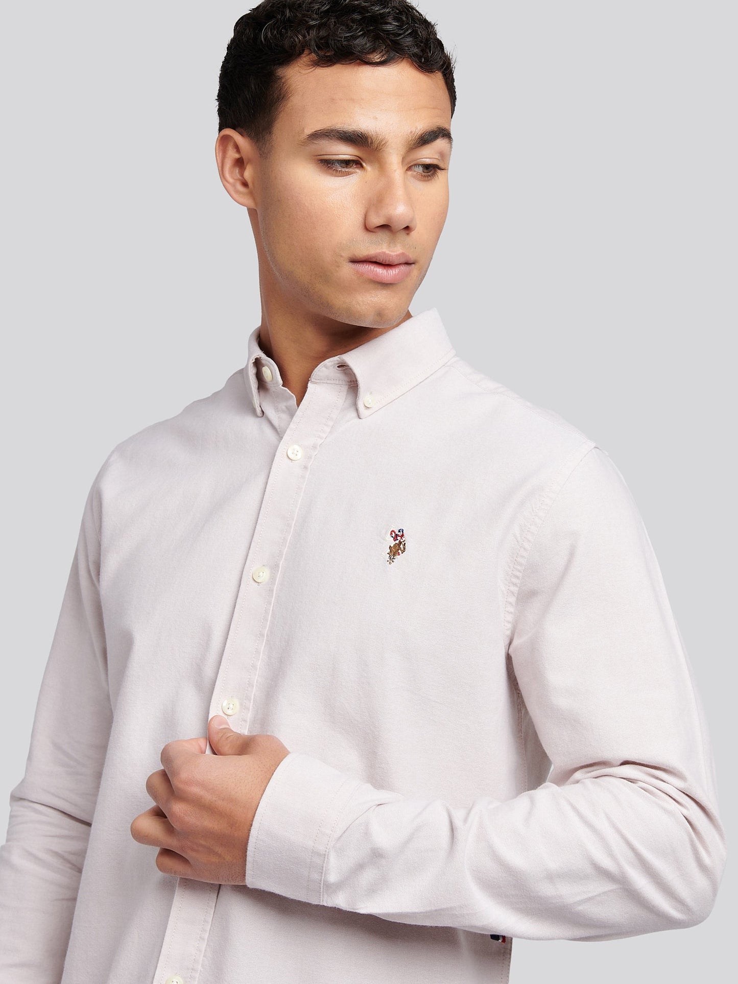 Mens Peached Oxford Shirt Doeskin