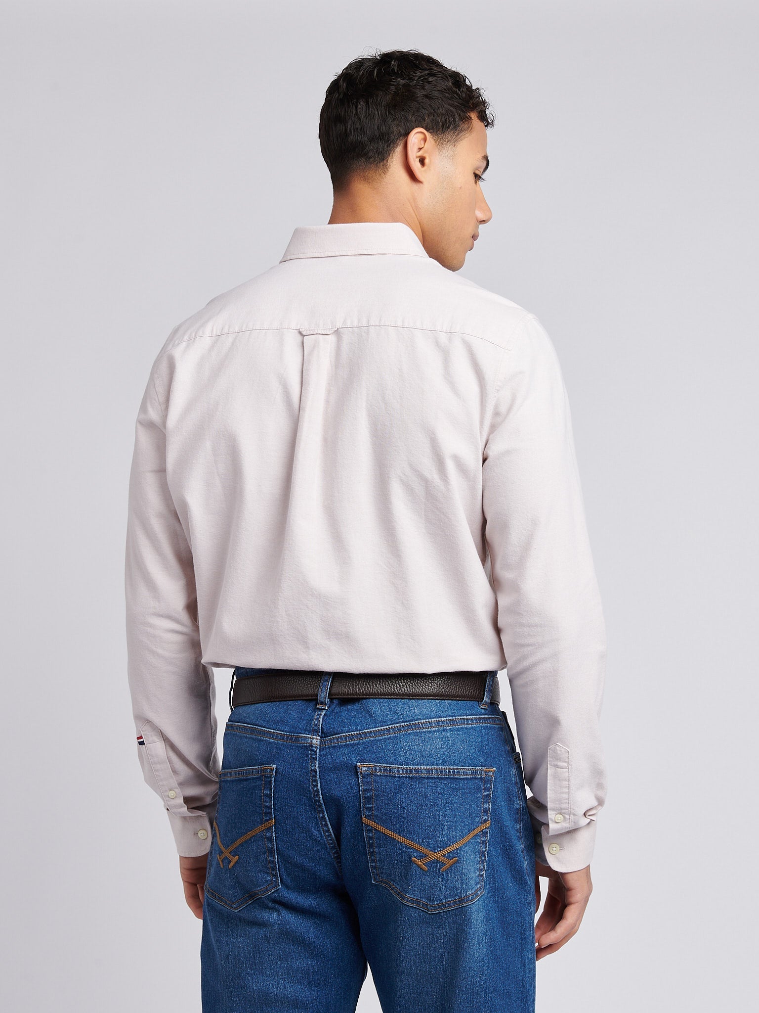 Mens Peached Oxford Shirt Doeskin