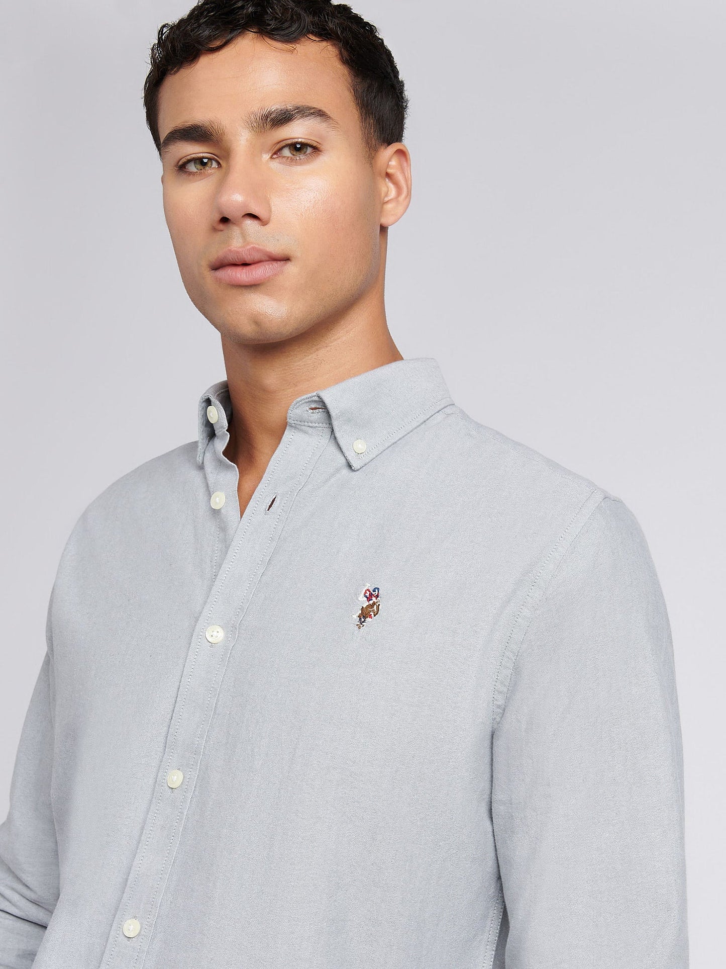 Mens Peached Oxford Shirt Mulled Basil