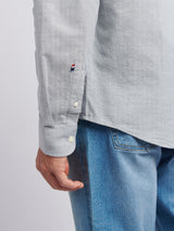 Mens Peached Oxford Shirt Mulled Basil