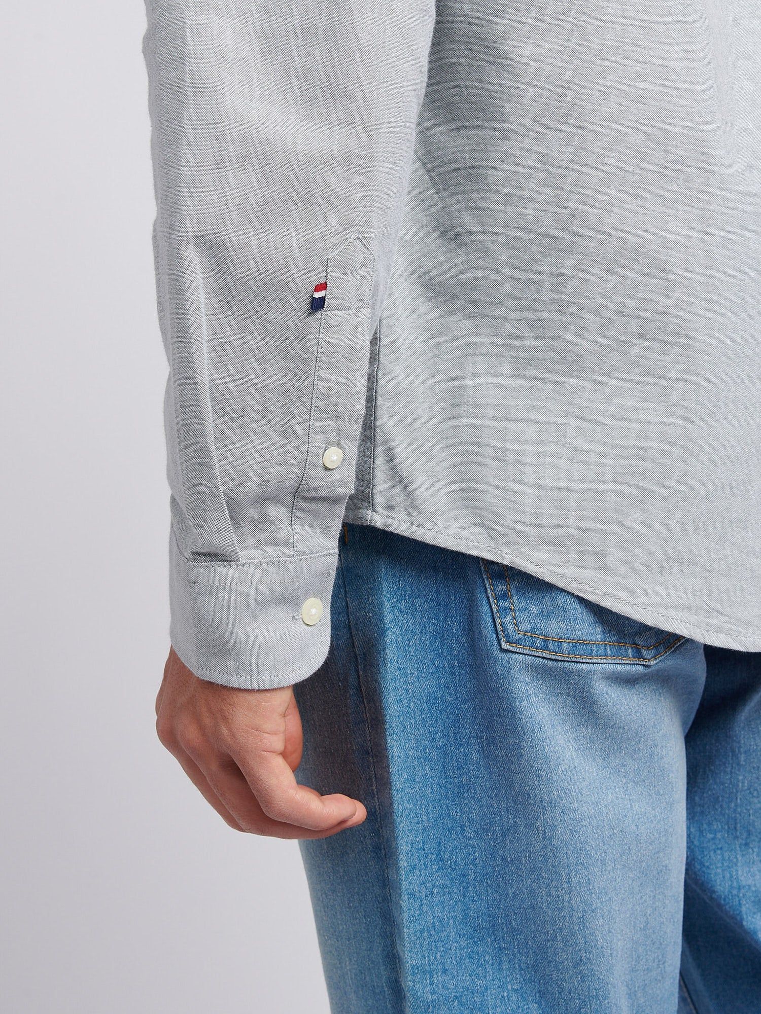 Mens Peached Oxford Shirt Mulled Basil