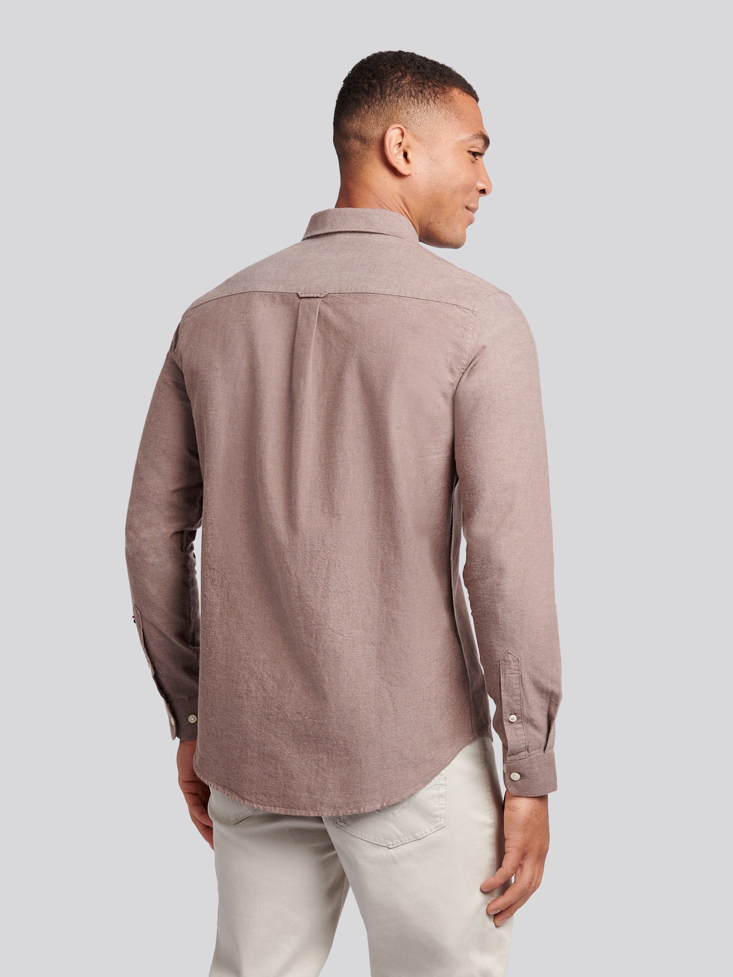 Mens Peached Oxford Shirt Chocolate Martini
