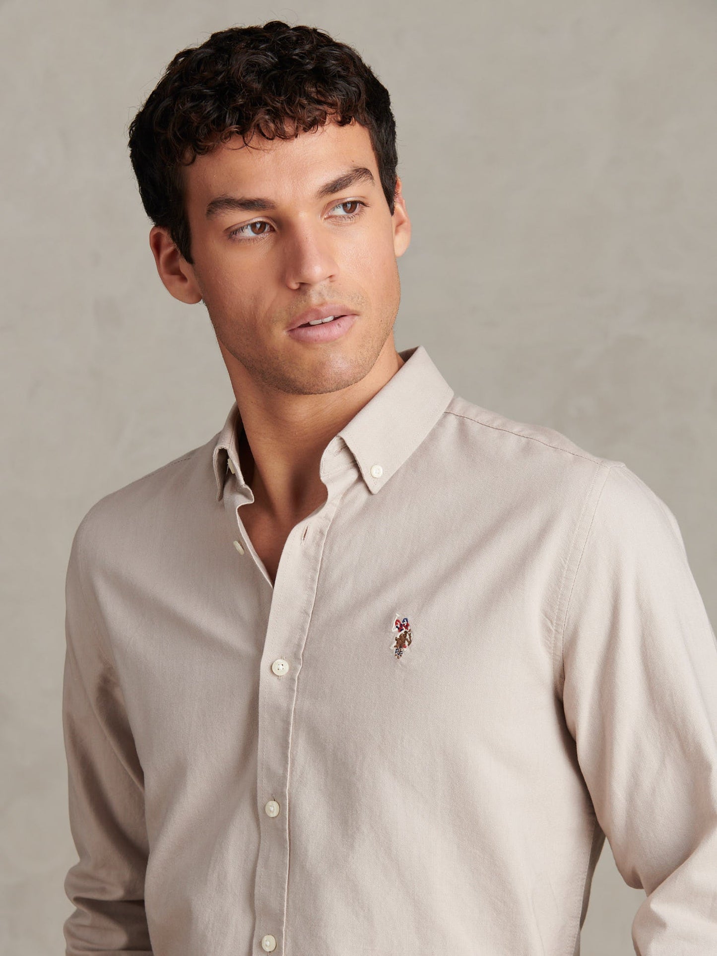 Mens Peached Oxford Shirt String