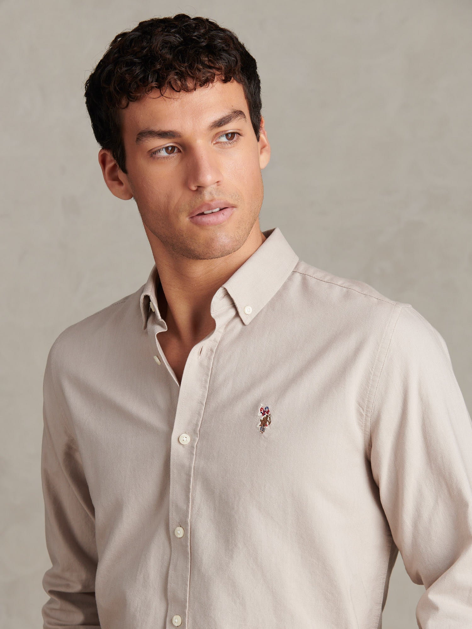 Mens Peached Oxford Shirt String