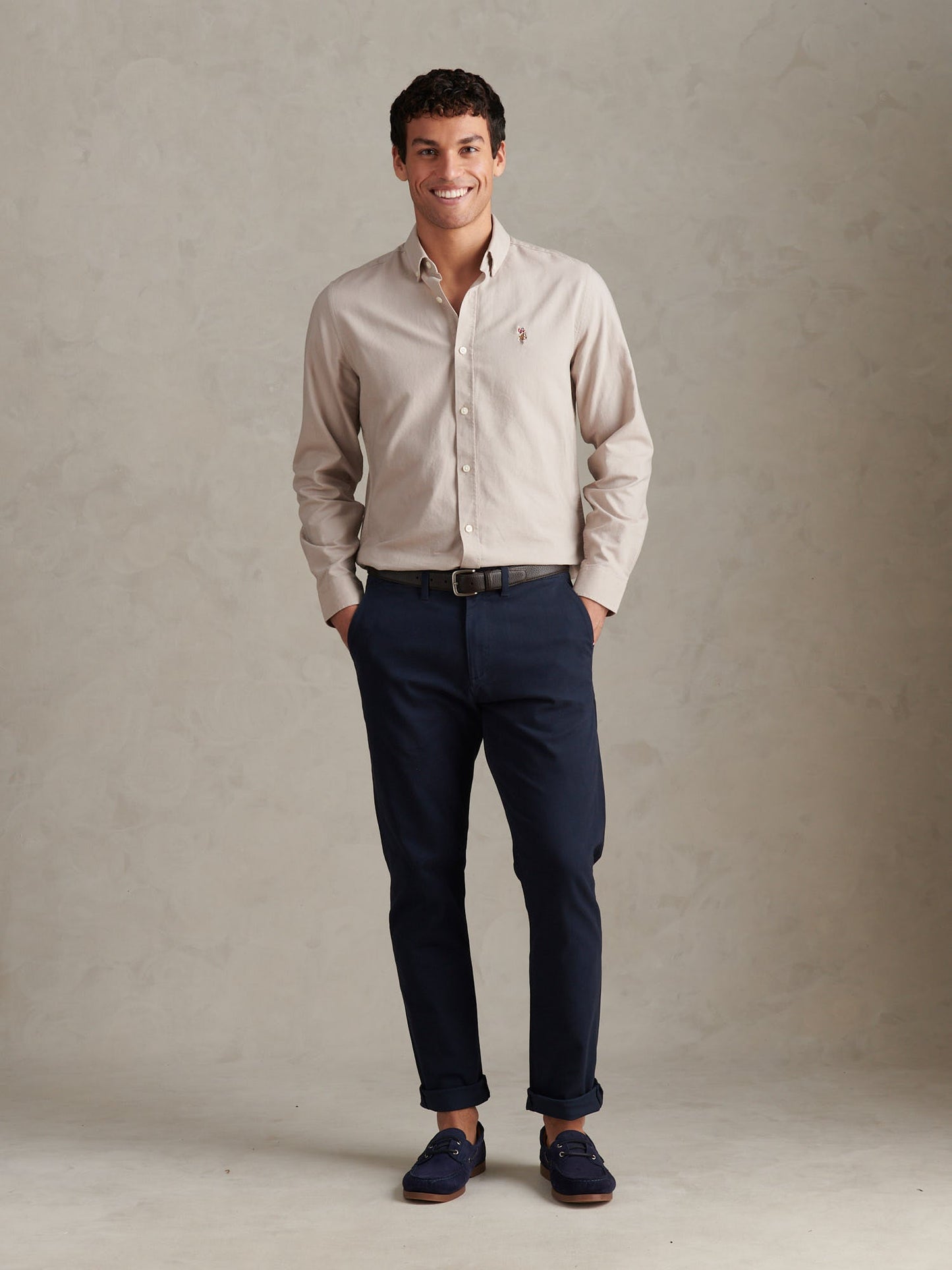 Mens Peached Oxford Shirt String