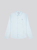 Mens Linen Blend Shirt Ice Water