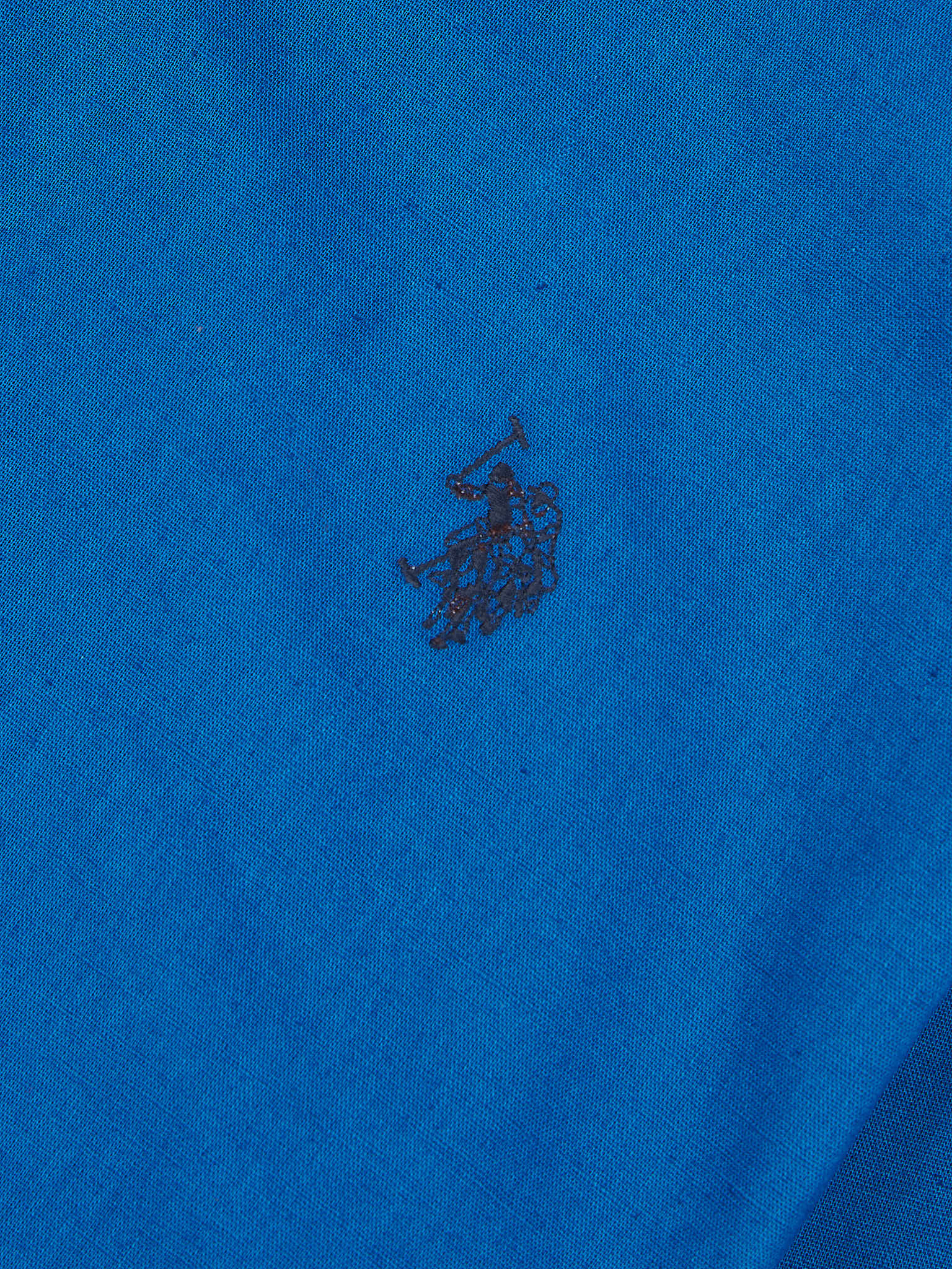 Mens Linen Blend Shirt Deja Vu Blue