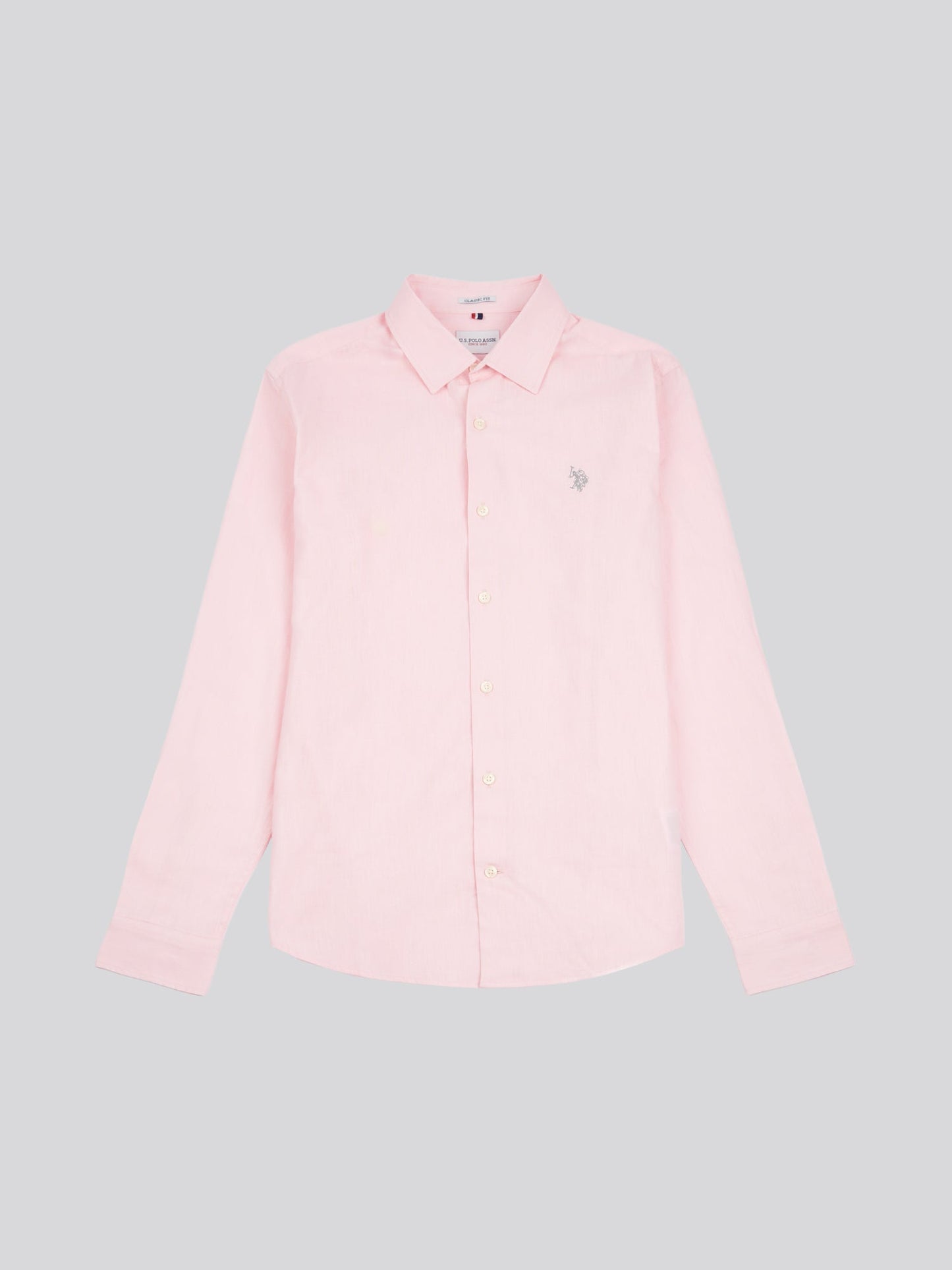 Mens Linen Blend Shirt Pink a Boo