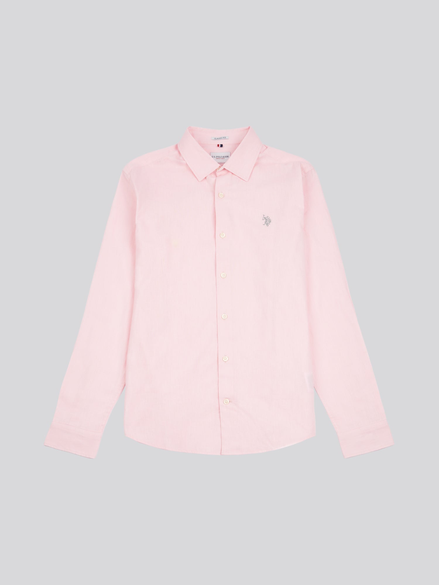 Mens Linen Blend Shirt Pink a Boo