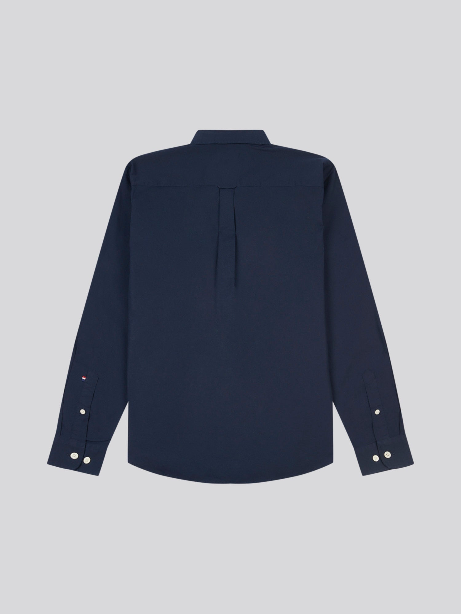 Mens Stretch Cotton Poplin Shirt Dark Sapphire Navy / Haute Red DHM