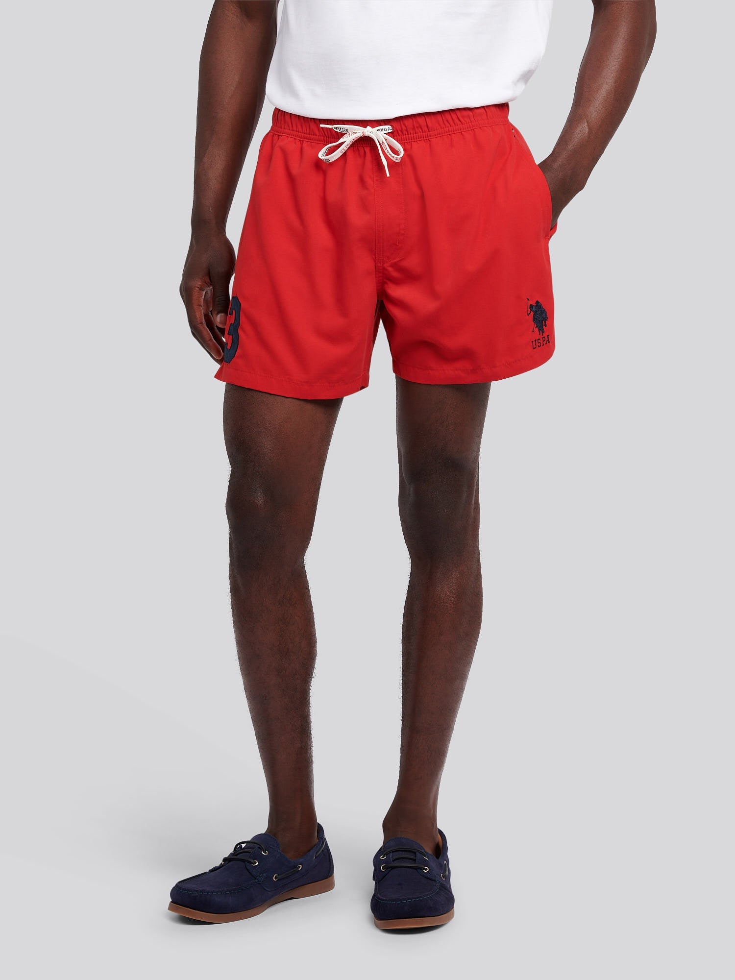 Mens Player 3 Swim Short Haute Red