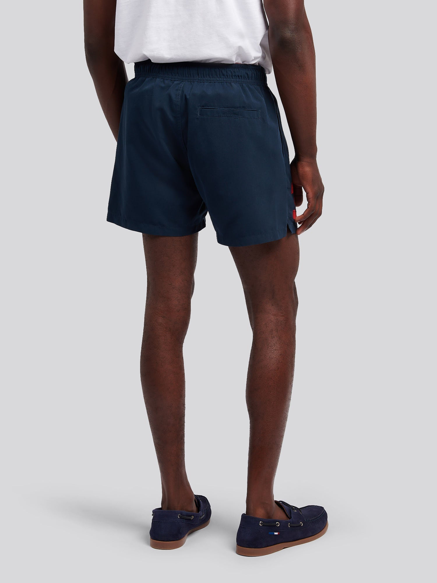 Mens Player 3 Swim Short Dark Sapphire Navy / Haute Red DHM