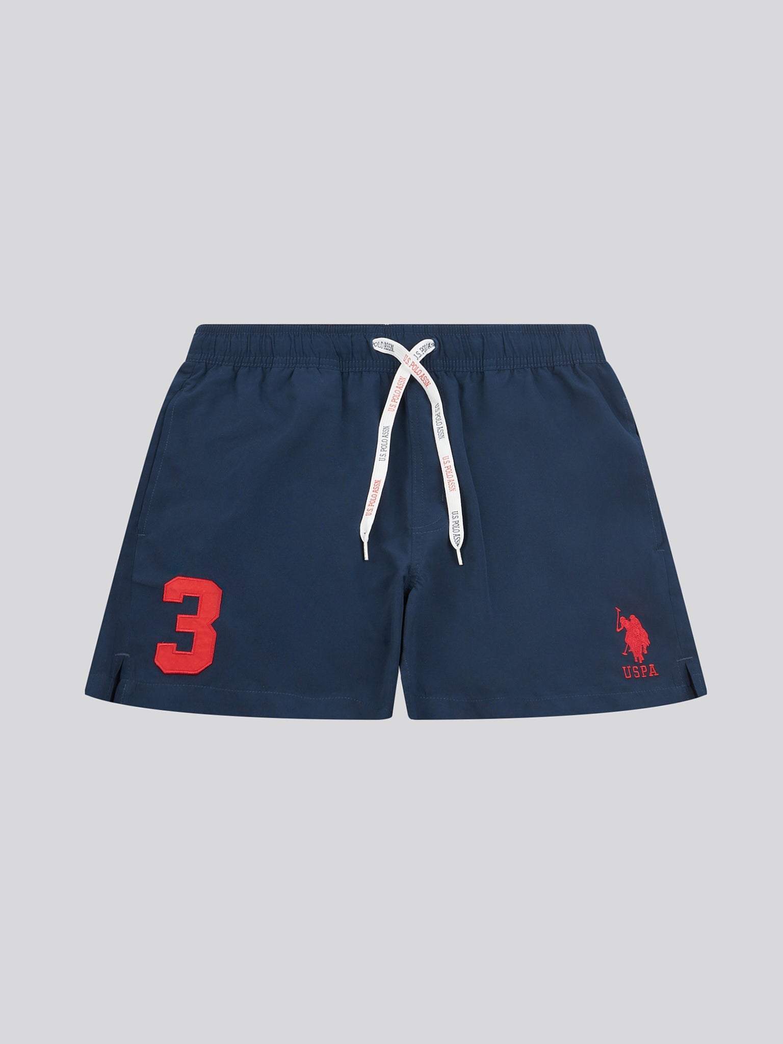 Mens Player 3 Swim Short Dark Sapphire Navy / Haute Red DHM