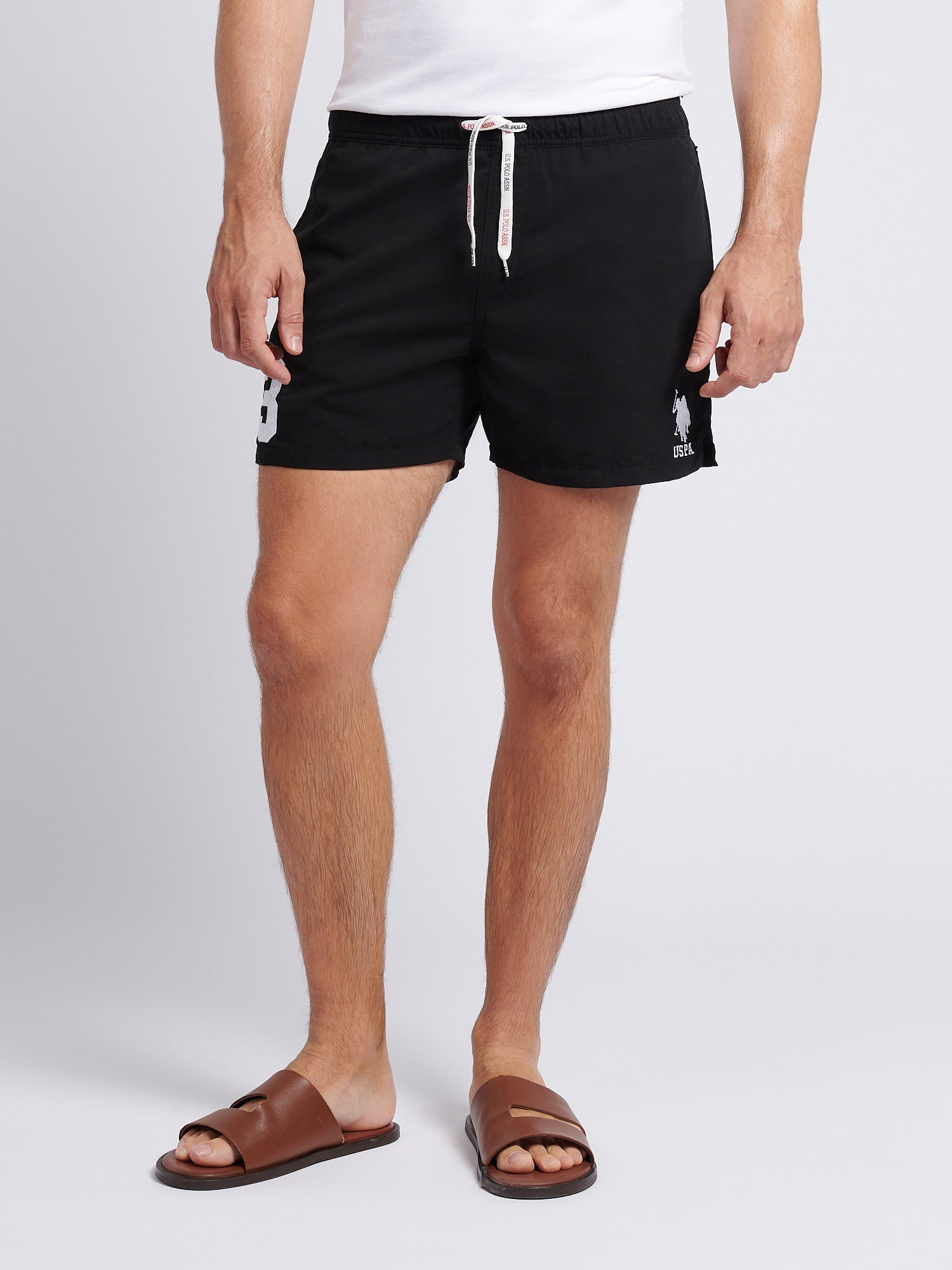Mens Player 3 Swim Short Black Bright White DHM