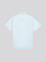 Mens Linen Blend Short Sleeve Shirt Ice Water