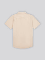 Mens Linen Blend Short Sleeve Shirt Doeskin