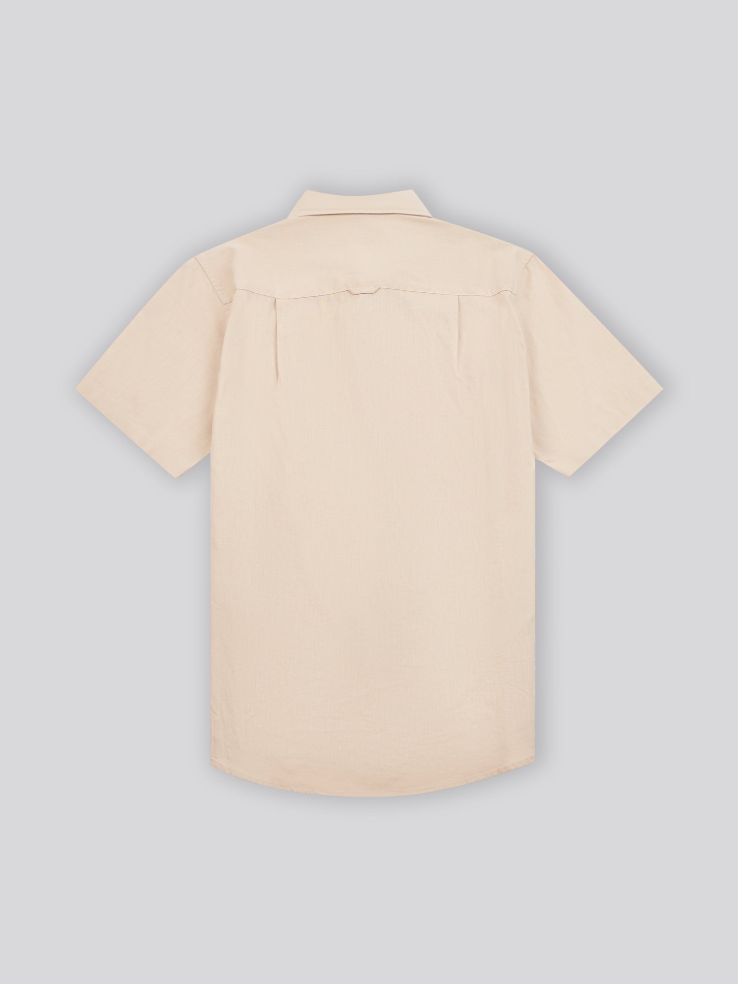 Mens Linen Blend Short Sleeve Shirt Doeskin