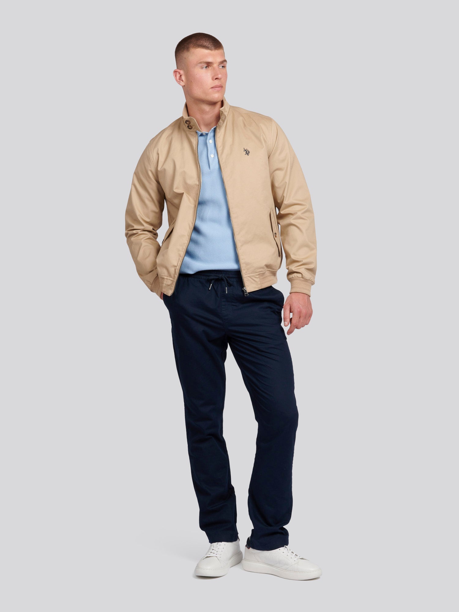 Mens Cotton Twill Harrington Jacket Cornstalk