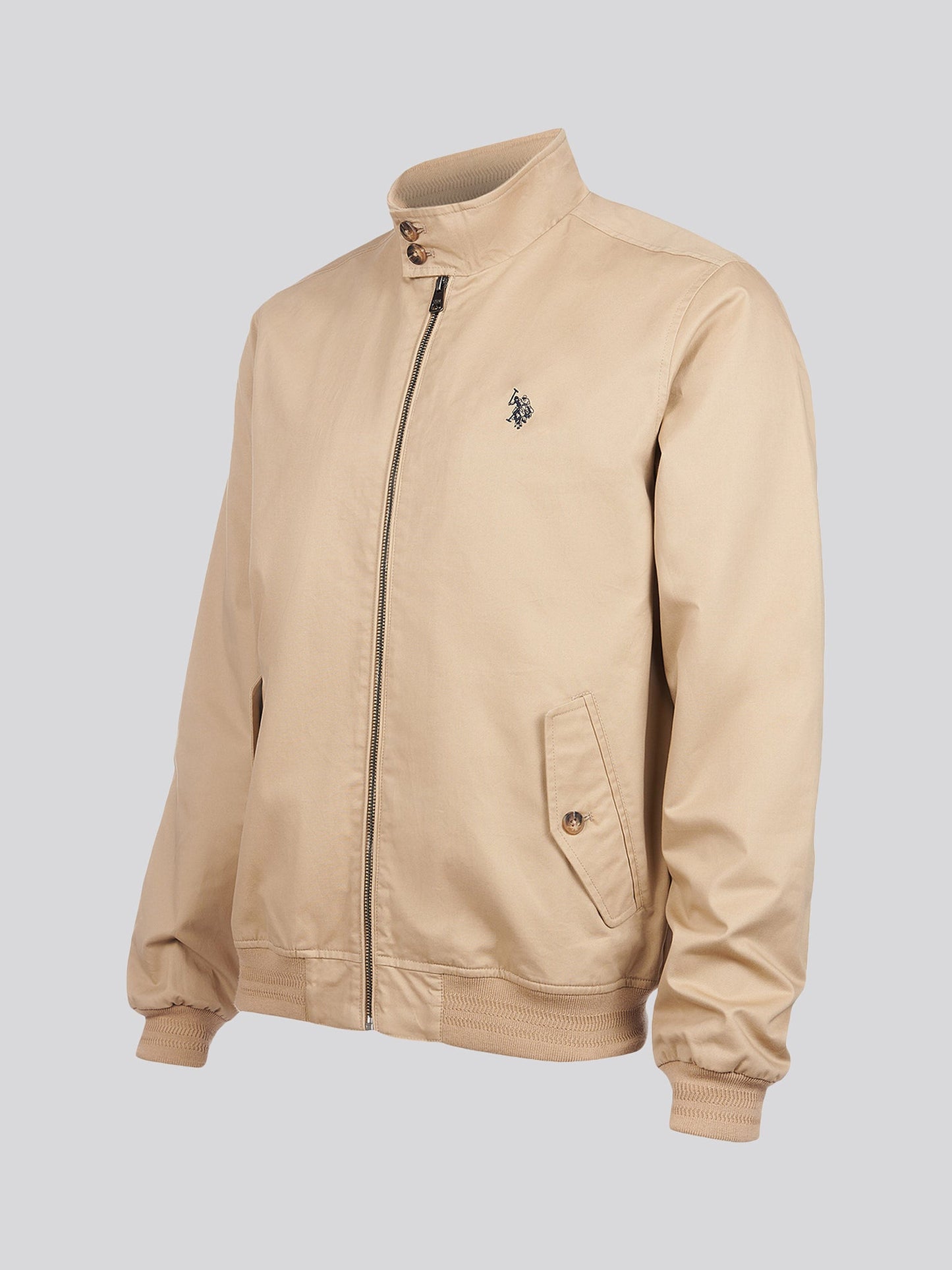 Mens Cotton Twill Harrington Jacket Cornstalk