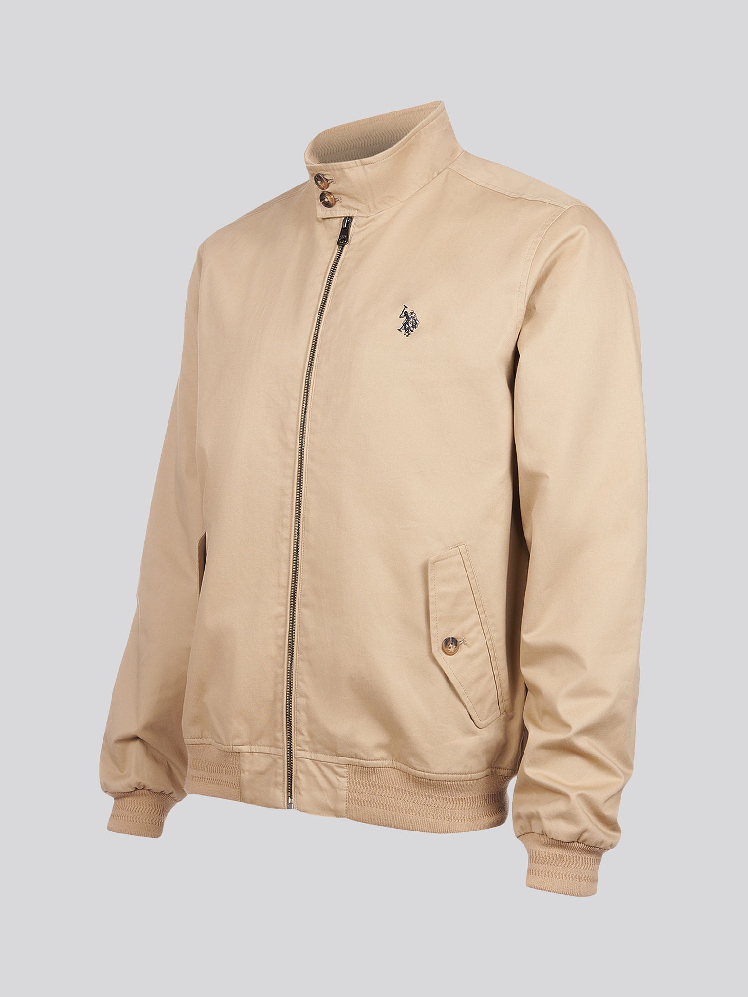 Mens Cotton Twill Harrington Jacket Cornstalk