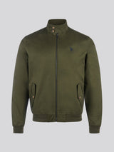 Mens Cotton Twill Harrington Jacket Forest Night