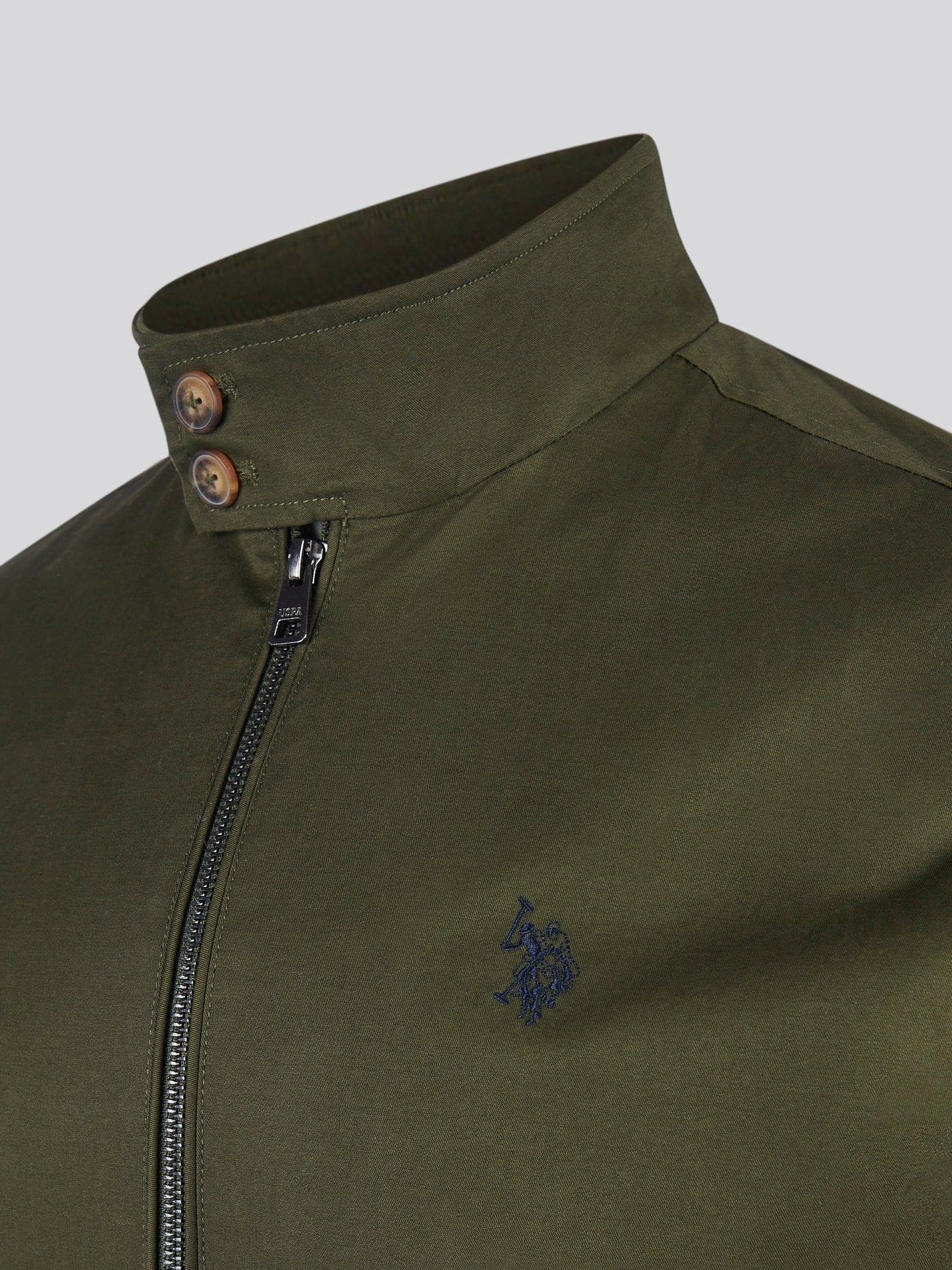 Mens Cotton Twill Harrington Jacket Forest Night