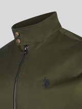 Mens Cotton Twill Harrington Jacket Forest Night