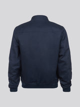 Mens Cotton Twill Harrington Jacket Dark Sapphire Navy / Haute Red DHM