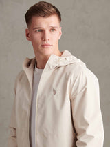 Mens Hooded Windbreaker Beige