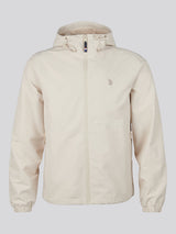 Mens Hooded Windbreaker Beige