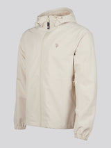 Mens Hooded Windbreaker Beige