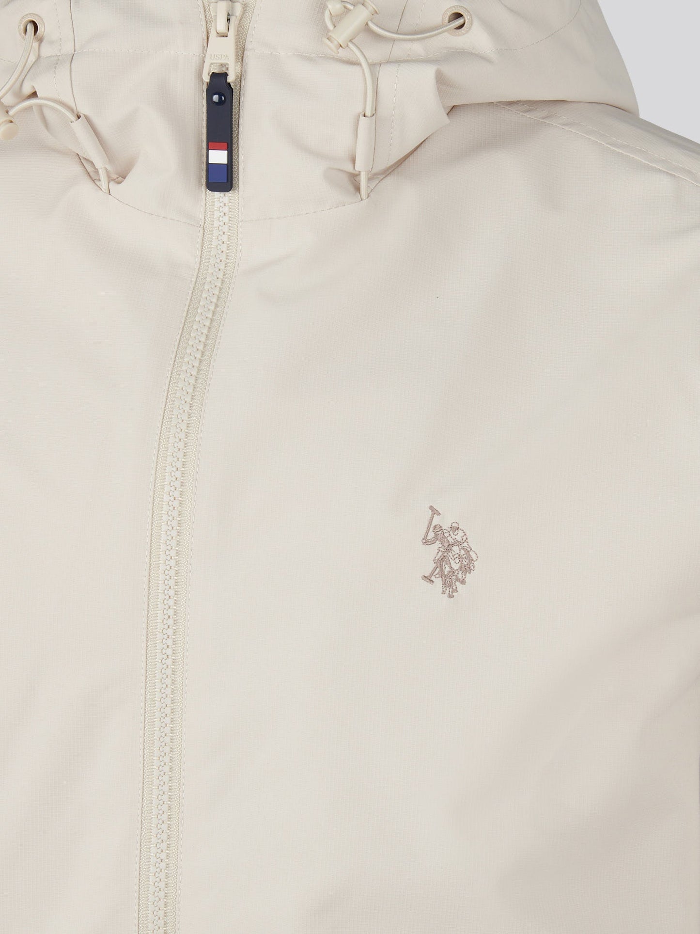 Mens Hooded Windbreaker Beige