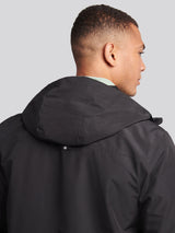 Mens Hooded Windbreaker Black Bright White DHM