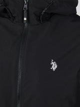 Mens Hooded Windbreaker Black Bright White DHM