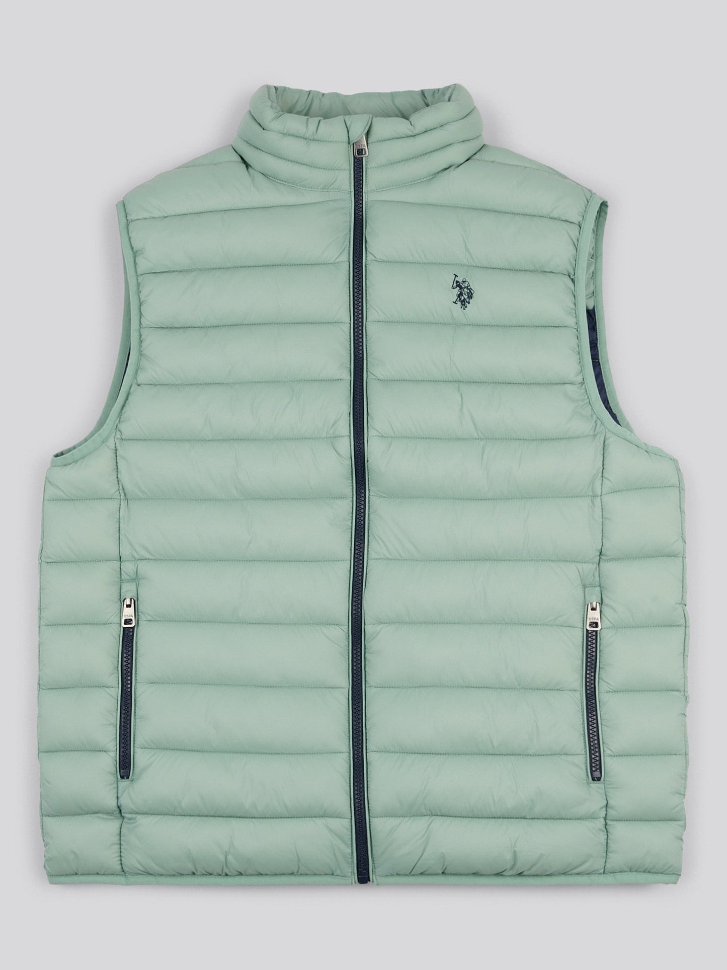 Mens Bound Quilted Gilet Iceberg Green