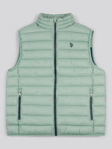 Mens Bound Quilted Gilet Iceberg Green